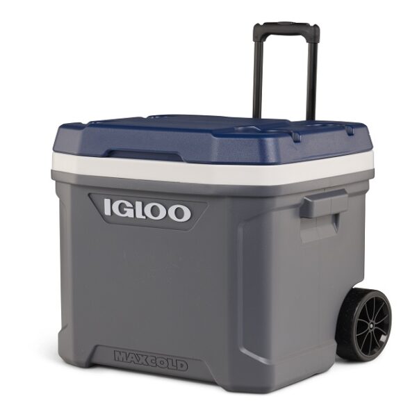 Igloo 62qt MaxCold Lat Carbonite Aegean Sea Roller Cooler